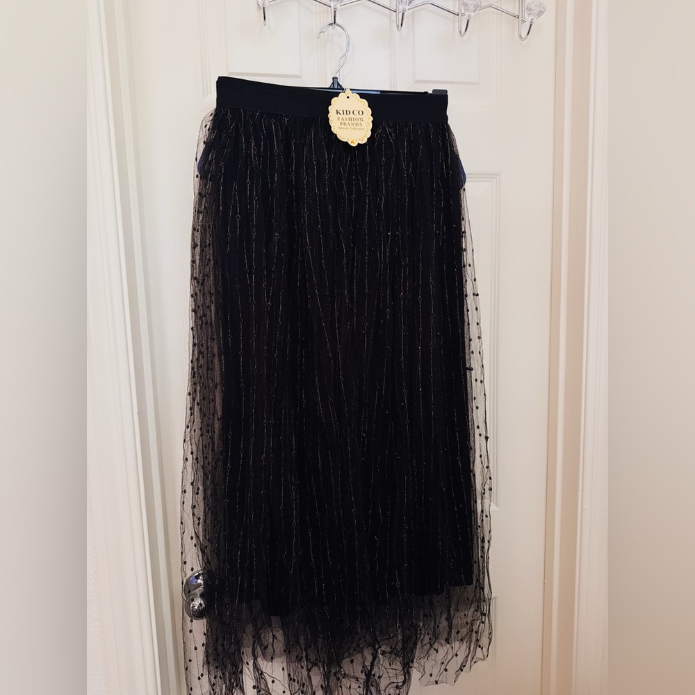 Black and Gold Women's Skirt black beads on